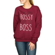 Juniors' Sarcastic Graphic Crewneck Pullover Sweater