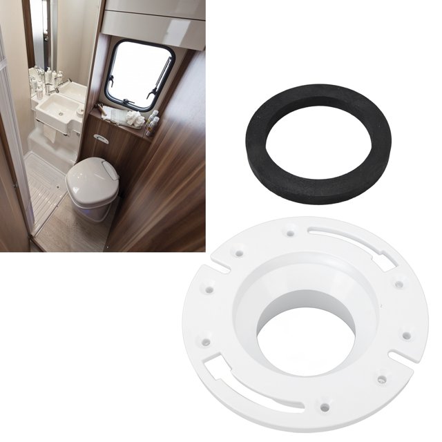 Toilet Socket Floor Flange Kit 3in Toilet Socket Floor Flange Kit 385345892 Easy Installation RV Toilet Flange Replacement For Dometic RV Motorhome Trailer Toilets
