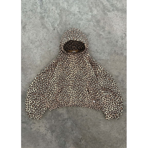 leopard print hooded sweatshirt