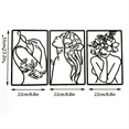 thumbnail image 6 of 3 Pieces Metal Minimalist Abstract Woman Wall Art Line Drawing Decor Single Female Home Hanging, 6 of 6