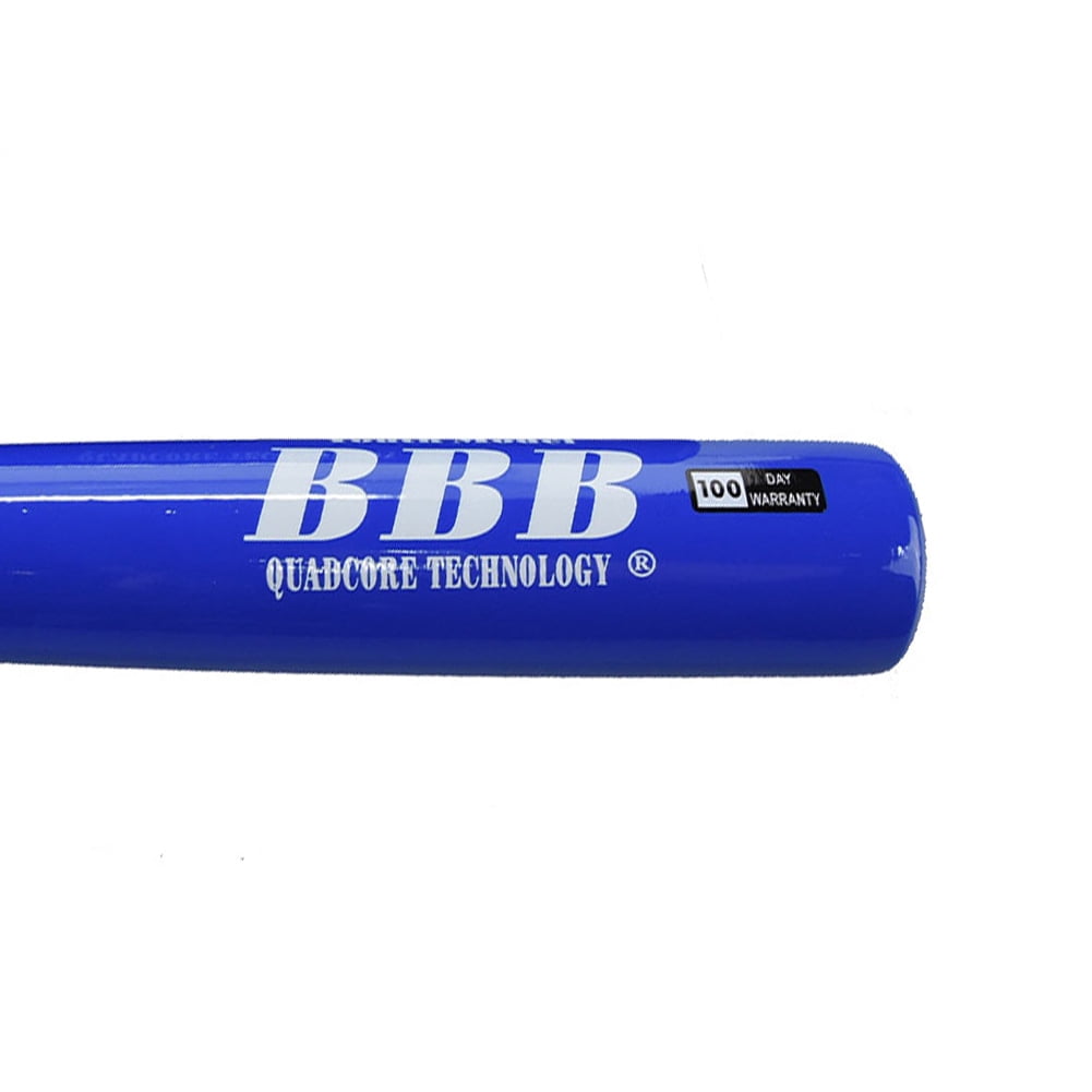 BamBooBat by Pinnacle Sports Equipment INC. Youth Durable Bamboo Baseball Bat for Players Aging 5-13 Years Old, White Handle/Royal Barrel, 29 Inch, YHWBU29