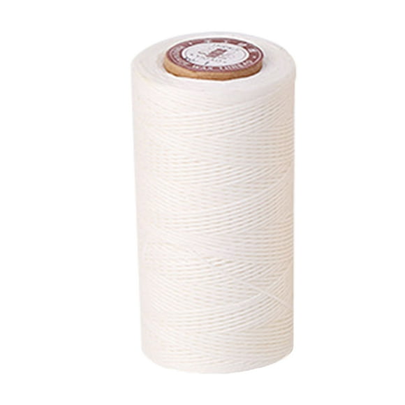 Graflsoa 150D Durable Waxed Cords for Hand Sewing & Crafting - 260m/853ft Length, 0.8mm Diameter, Available in 10 Vibrant Colors, Ideal for Macrame, Leather Work, and DIY Projects - White Option
