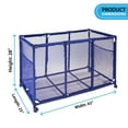 thumbnail image 4 of Essentially Yours Pool Noodle Holder Large Mesh Rolling Storage Organizer Bin with Wheels for Toys, Floats, Balls, Blue, 43x25x28 Inch, 4 of 14