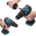 thumbnail image 1 of Drills 13mm High Torque Multifunctional Electric Cordless Drill High-power Cordless Rechargeable Hand Drills Brushless Motor Home DIY Electric Power Tools, 1 of 7