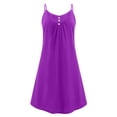 thumbnail image 3 of Sexy Dance Women Summer Nightgown Solid Color Sleeveless Nightshirts Casual Pleated Short Sleep Dress Pajamas, 3 of 6