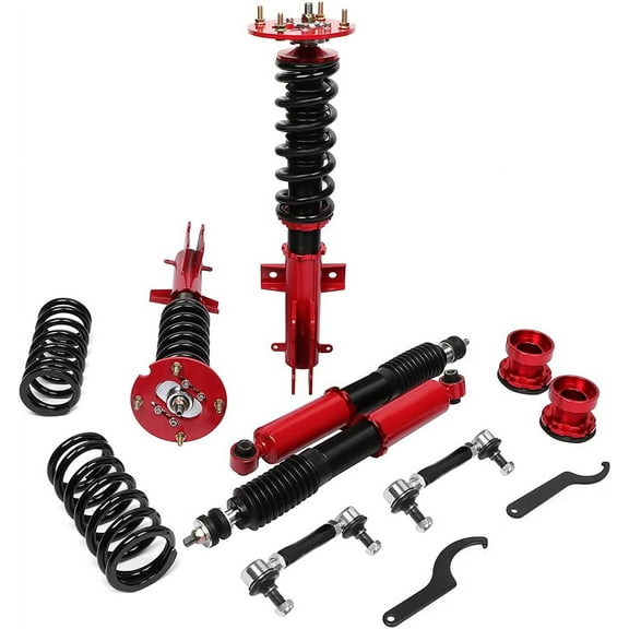 SCITOO Full Coilovers Suspension Shocks Springs Struts kits FIT FOR 2005-2014 for Ford for Mustang - Red