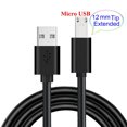 thumbnail image 2 of Conector de extensión de Cable Micro USB 2,0 de punta Extra larga, 100cm, el mejor precio, 10mm, para RugGear RG650, RG655, RG720, Huawei, teléfono Android, 2 of 5