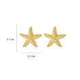 thumbnail image 6 of Retro alloy starfish earrings light luxury simple gold texture ocean series earrings, 6 of 9