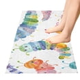 thumbnail image 2 of Bath Mat Soft Plush Non-Slip Absorbent Bathroom Rugs 39"x20" Cartoon Colorful Caterpillar, 2 of 8