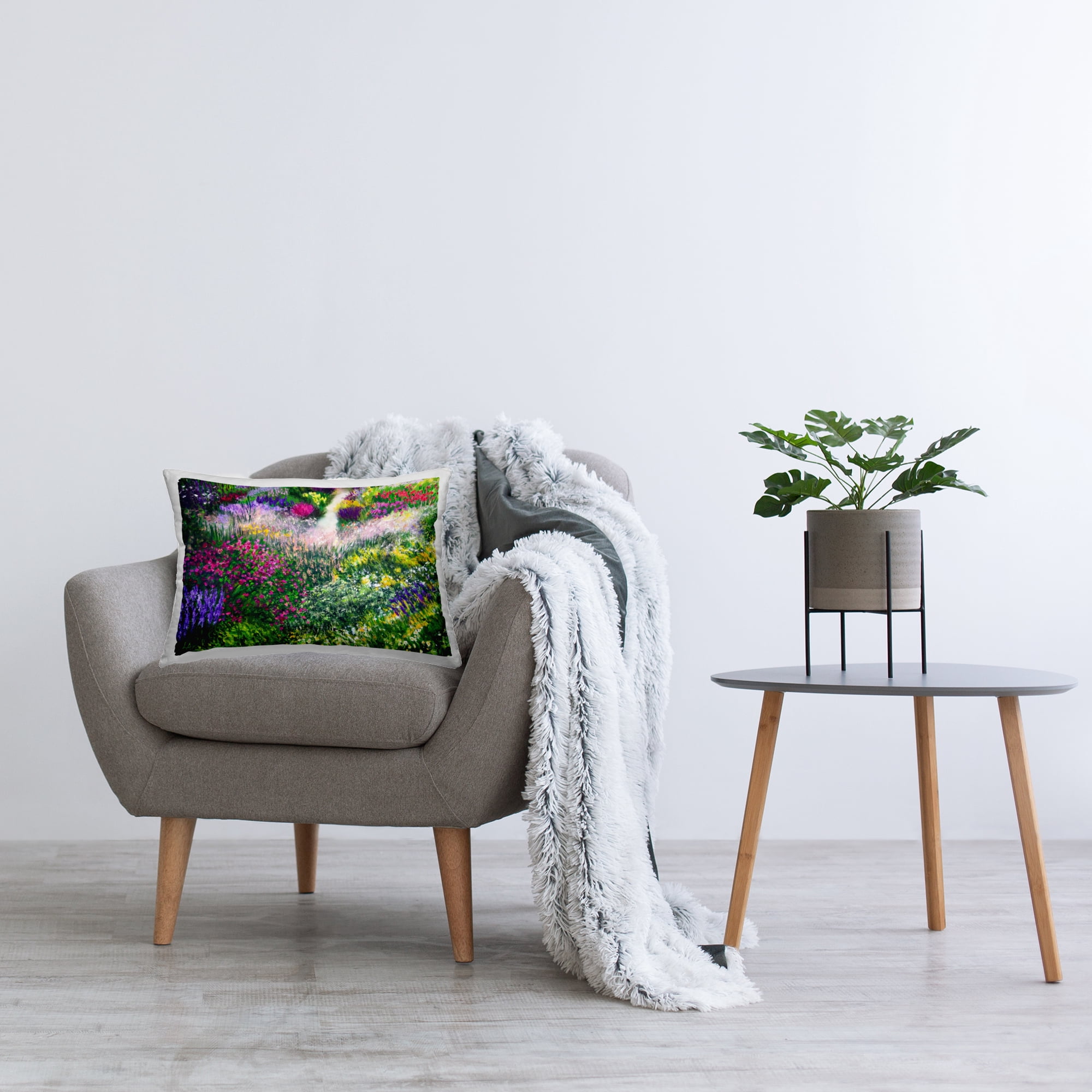 Stupell Industries Breath Of Spring Meadow Decorative Printed Throw Pillow, design by Lee Ann Zirbes, 14 x 7 x 20