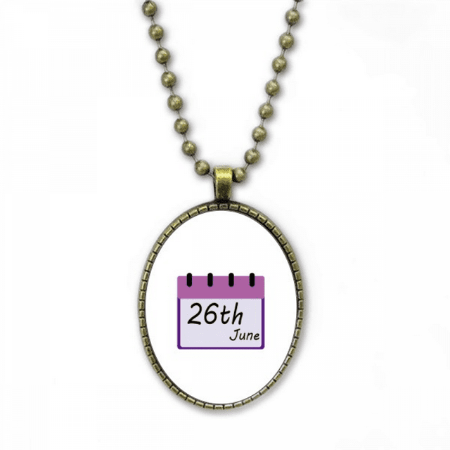 International Day Against Drugs Life Prohibition Necklace Vintage Chain Bead Pendant Jewelry Collection