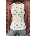 thumbnail image 2 of Women's Western Mallard Print Tank Top – Sleeveless Round Neck Beige Summer Shirt, XL, 2 of 10