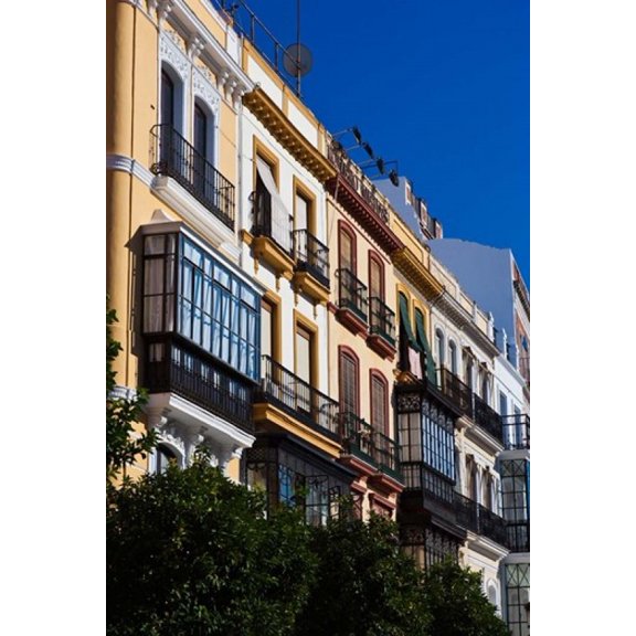 Spain Seville Avenida Constitucion Avenue Canvas Art - Walter Bibikow  DanitaDelimont (18 x 24)