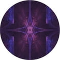 thumbnail image 1 of Ahgly Company Machine Washable Indoor Round Transitional Deep Purple Area Rugs, 4' Round, 1 of 7