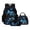 Black and Blue - Butterfly, variant on Backpack for School, Butterfly Printed 3 in 1 Backpack Set with Lunch Box and Pencil Pouch for Primary Middle, Lightweight Schoolbag with Padded Strap for Teens Girls