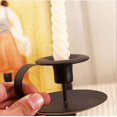 thumbnail image 6 of HAOAN Decorative Wrought Iron Taper Candle Holder, Matte Black Pillar Candlesticks Holders, Pedestal Candle Stand for LED & Wax Candles, Table, Fireplace, Incense Cones, Spa, Weddings, Party, 6 of 6