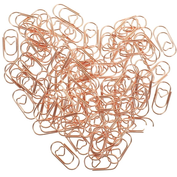 100 Pcs Paper Clips Mini Love Letter Folder Document Office