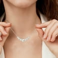 thumbnail image 5 of Flydeer Necklaces for Women 925 Sterling Silver 7 Stone Curved Smile Necklace 1.7CT 5A CZ Pendant Necklace Jewelry Gifts for Women, 5 of 8