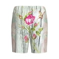 thumbnail image 5 of Naloa Vintage Wood Background with Floral Men's Short Pajama Pants, Lounge Comfort Shorts with Elasticized Waistband and Side Pockets - XX-Large, 5 of 9