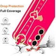 thumbnail image 4 of REQO for Samsung Galaxy S22 Case Cute Love-Heart Plating Strap Phone Cover for Women Girls Bling Silicone Camera Protection Bumper Shockproof Phone Case for Samsung Galaxy S22 5G (6.1''), 4 of 7