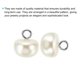 thumbnail image 4 of Botones de perla de 12mm, 100 piezas de botones grandes de perlas falsas blancas con shank para manualidades de costura de ropa, beige, 4 of 5
