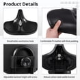 thumbnail image 6 of Oversized Bike Seat with Backrest, Breathable Bicycle Saddle with Back Support, Wide Bike Padded PU Cushion Seat, Universal Saddle Replacement for Tricycle, Height Adjustable, 6 of 6