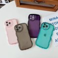 thumbnail image 5 of Para iPhone 13 Pro Max Case 6.7 ", lindo estuche transparente de amor, con marco de cámara de corazón de amor borde ondulado transparente protección completa suave TPU a prueba de golpes teléfono, 5 of 5