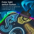 thumbnail image 2 of Large RGB Gaming Mouse Pad Led Glowing Mousepad Non-Slip Rubber Base 13 Light Modes 35.4x15.7 Neon Skull Star Sausage, 2 of 6