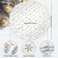 thumbnail image 5 of Lomyolo Christmas Tree Skirts for Xmas Tree Holiday Party Christmas Decorations White Plush Golden Sequin Snowflake, 5 of 7