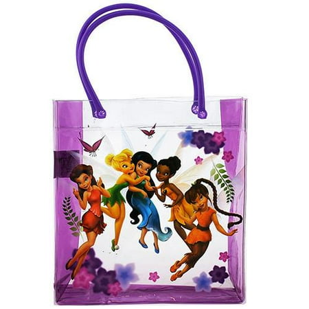 Tinkerbell Character 3 PVC Transparent Plastic Party Favor Reusable Goodie Medium Gift Bags 8