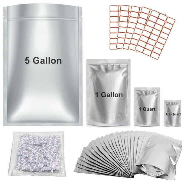 Mylar Food Storage Bags 5 Gallon