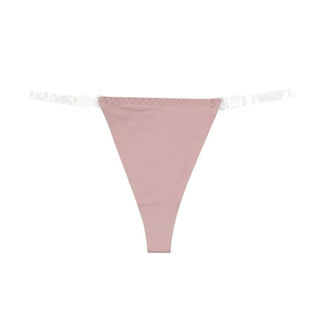 Xiaoxatg Women s Panties Women Underwear Ice Silk Seamless Transparent Thin Belt Underwear Low Waist Breathable Comfortable Underwear Firm Control Panties for Women
