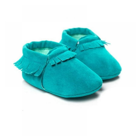 

Newborn Baby Boy Girl Moccasins Shoes Fringe Soft Soled Non-slip Footwear Crib Shoes PU Suede Leather First Walker Shoes