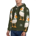 thumbnail image 3 of Picia Mallard Ducks Wild Birds Pattern Casual Men's Hoodie - Lightweight Hooded Sweatshirt with Kangaroo Pocket, Comfortable Pullover for Everyday, Travel-3X-Large, 3 of 7