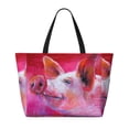 thumbnail image 2 of Easygdp Pink Pig Bolsa de Viaje de Playa de Gran Capacidad, Bolsa Tote Perfecta para la Playa, Escapadas de Fin de Semana y Viajes, 2 of 7