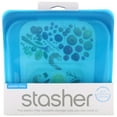 thumbnail image 1 of Stasher , Sac Alimentaire en Silicone Réutilisable, Format Sandwich/moyen, Bleuet, 15 fl oz (450 ml), 1 of 4