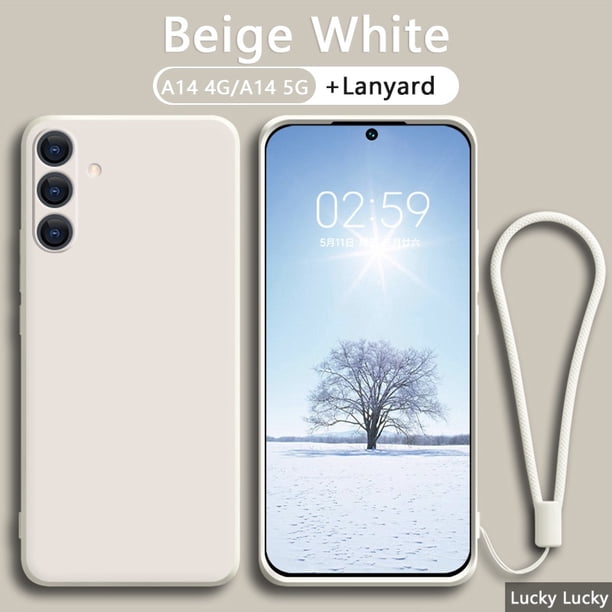 Samsung A04 A14 A34 A54 A04S A53 4G 5G Funda De Silicona Líquida Con Cubierta Completa De La Cámara Sin Cordón Galaxy Cuerda Correa A Prueba De Golpes