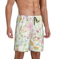 thumbnail image 2 of Picia bird and butterfly Pattern Pajama Shorts for Men, Men's Pajama Bottoms, Sleepwear,Short Pajama Pants-X-Large, 2 of 6