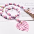 thumbnail image 5 of Valentines Day Decorations, Valentine's Day Gift, Wooden Bead String with Rope Tassel, Wooden Bead String Pendant, the Most Romantic Gift for Her, 5 of 6