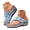 Blue, variant on Women Wedge Platform Flip Flops Slippers Bohemian Open Toe Slip on Dressy Casual Summer Beach Shoes