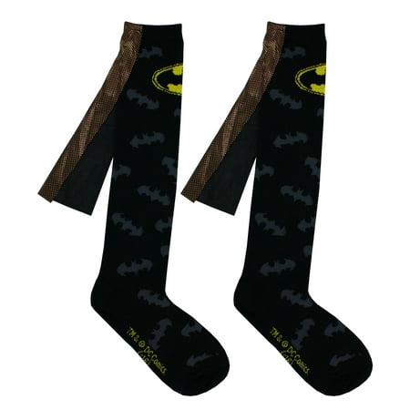 DC Comics Batman Caped Knee High Socks, 5-10