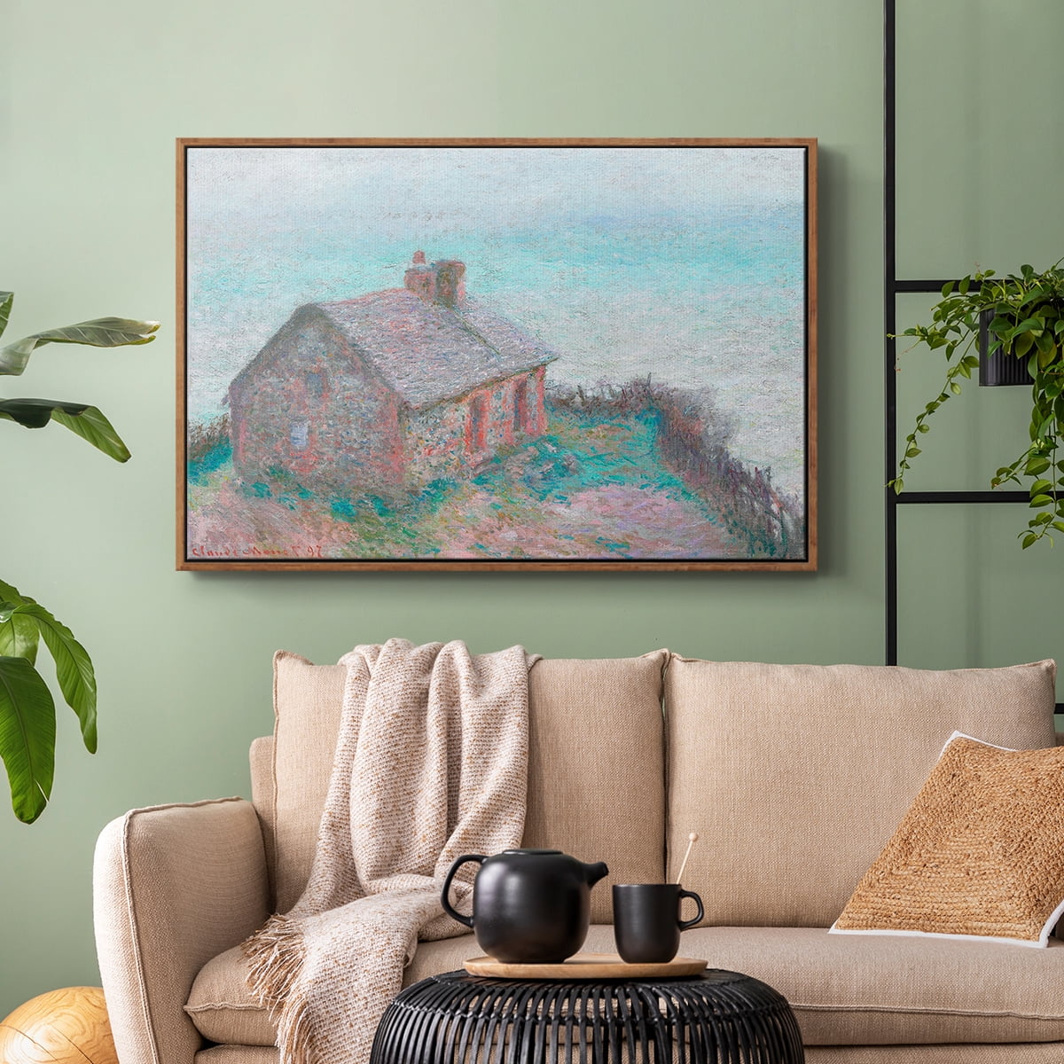 Vintage Landscape-CXLIX By Wexford Home Framed in Walnut Wood Gallery Wrapped Canvas 27 in. x 41 in.