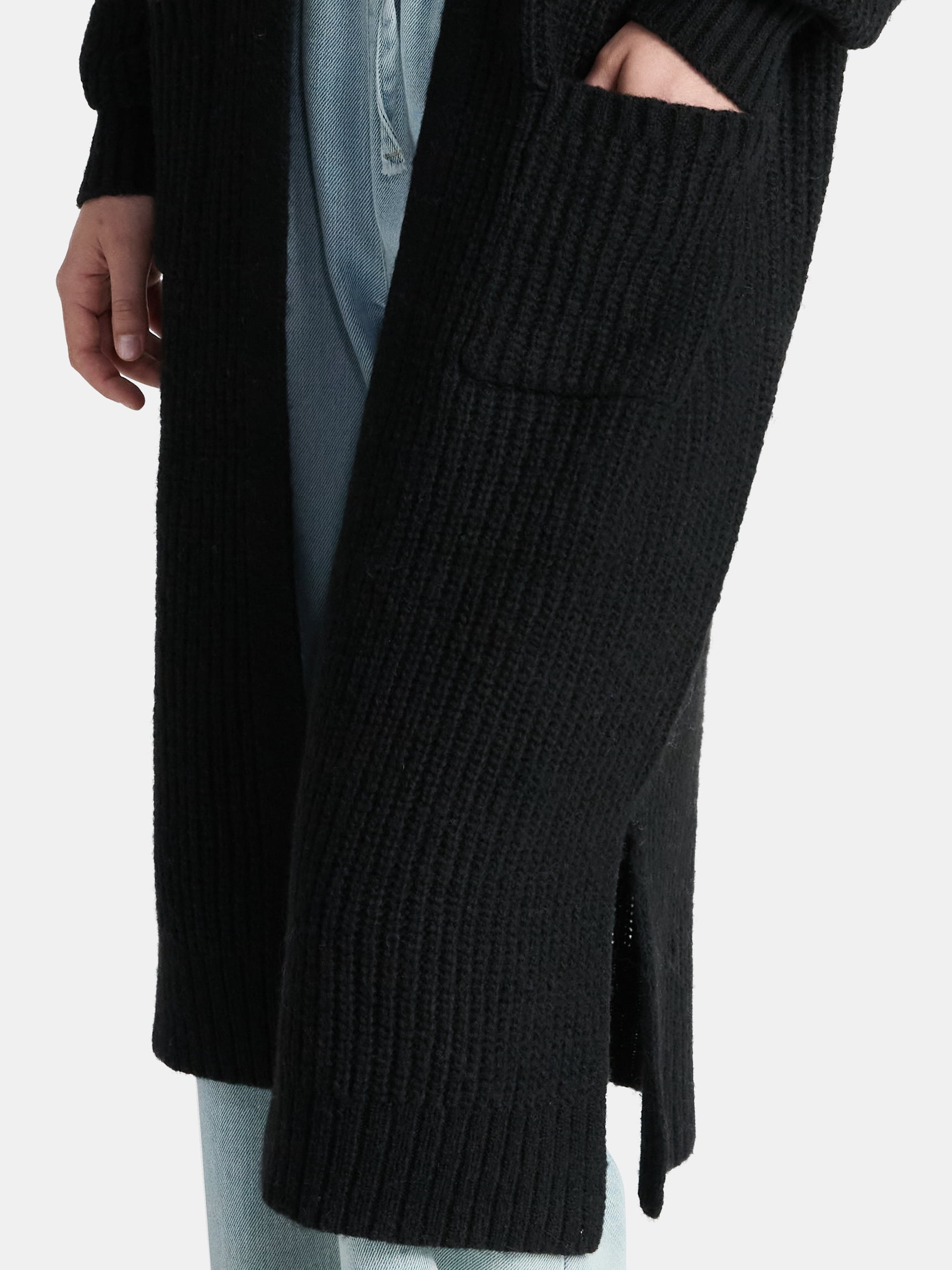 No Boundaries Ribbed Open Front Duster, Women’s