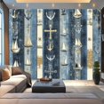 thumbnail image 3 of Canvas Modern Wallpaper Murals 3D Nautical Pattern Anchors Sailboats Denim Texture Peel and Stick Removable Self-Adhesive Wall Stickers for Nursery Kids Bedroom TV Wall Decor, 3 of 5