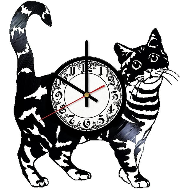 Bubbles Cat Lady Acrylic Wall Clock main image 0