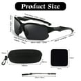 thumbnail image 2 of ZYNERY Lunettes de Course Lunettes de Soleil Polarisées pour Hommes et Femmes, Lunettes de Baseball Lunettes de Sport Protection UV, pour la Pêche en Plein Air Etc. (Noir), 2 of 6