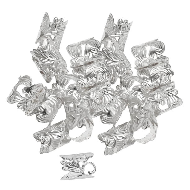 50 piezas de cuentas para rastas, trenzas, anillos, clips para el cabello, adornos y colgantes. Plata