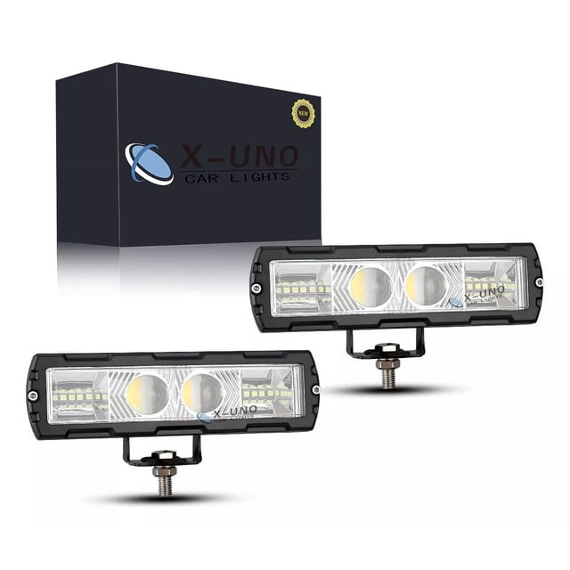 Faros Auxiliares Barras Lupa Bicolor Beam Para Moto Autos
