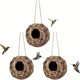 thumbnail image 1 of 2pcs/3pcs/4pcs Hummingbird Nest House, Ball Shape, Hand Woven Hummingbird Houses For Outdoor Garden Yard, 1 of 4