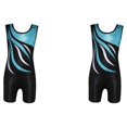 thumbnail image 1 of Qarigey Elegantes niñas Ballet danza gimnasia leotardos camiseta sin mangas con pantalones cortos de niño 5-6 años púrpura azul 7-8 años 2piezas, 1 of 1